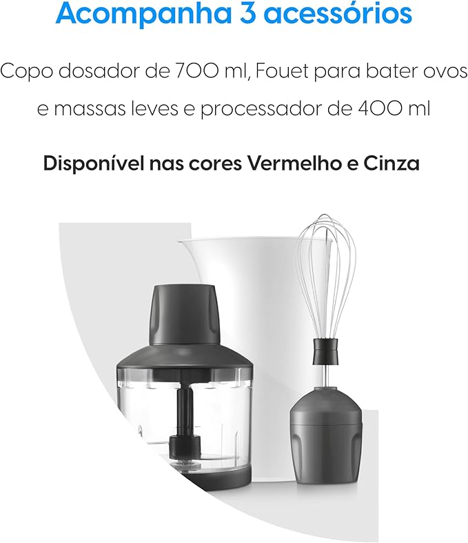 Mixer Power Inox 3 em 1 600W Elgin Lunar 220V - Mixer, triturador e batedor
