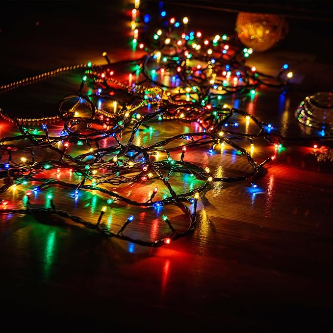 Pacote com 2 luzes solares para uso externo, 200 luzes LED extralongas com 8 modos de iluminação, decoração de iluminação externa à prova d'água para jardim, pátio, varanda, Natal, casamento, festa