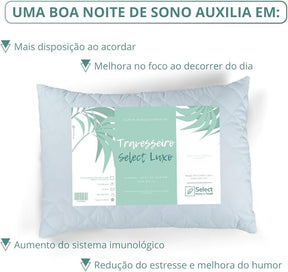 Kit 2 Travesseiros TRP Imports Select Luxo Fibras Importada E Antialérgica